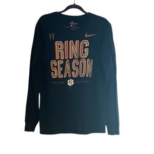 Nike Clemson 2018 National Championship Ring Season Long Sleeve Shirt(Black, XL)